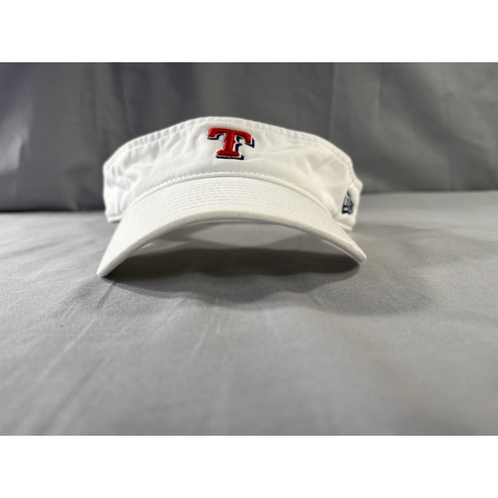 New Era Texas Rangers White Visor OSFA Adjustable MLB Baseball